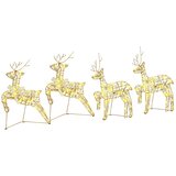  LED Riječni jeleni s 80 LED svjetlima 4 pcs Zlatno PET | shoptok.hr