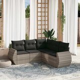 Maison Chic Seti vrtnega pohištva - Vrtna garnitura - Vrtni pohištvo set 5-delna z blazinami siv poli ratan, (21815080) | Shoptok.si