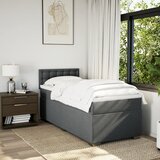  Krevet s oprugama i madracem tamnosivi 100 x 200 cm od tkanine | shoptok.hr