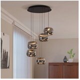 Eglo 390434 - led prigušiva luster na sajli hortunas 5xLED/5,8W/230V crna/dimljena Cene