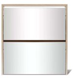 vidaXL ormarić za cipele s ogledalom boja hrastovine 63x17x67 cm | shoptok.hr