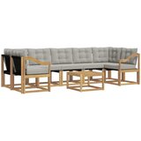  Set vanjskih sofa 8 kom. Bijela i svjetlosiva | shoptok.hr