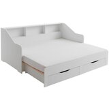 CARRYHOME raztegljiva postelja 90-180 cm x 200 cm , bela | Shoptok.si