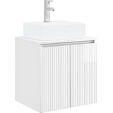  Umivaonik s policom Bijela visokog sjaja 49,5 x 41 x 62,5 cm | shoptok.hr