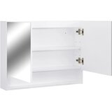  LED kupaonski ormarić s ogledalom bijeli 80 x 15 x 60 cm MDF | shoptok.hr