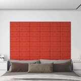 vidaXL Stenski paneli 12 kosov rdeči 30x15 cm umetno usnje 0,54 m² | Shoptok.si