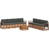  Set vanjskih sofa 9 kom. Prirodna i antracit | shoptok.hr