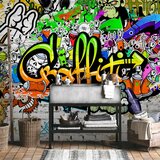  Foto tapeta - Graffiti on the Wall 500x350 Vodootporna | shoptok.hr