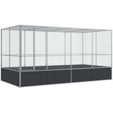  Ptičja kućica s nastavkom srebrna 418x207x212 cm čelična | Eponuda.com