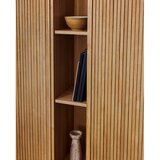 Kave Home Ormarić u dekoru jasena s kliznim vratima u prirodnoj boji 110x160x40 cm Mailen – | shoptok.hr