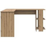  Kutni stol s policom Umjetnički hrast 140 x 113,5 x 75 cm | shoptok.hr
