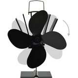  Ventilator za peć na toplinski pogon s 4 lopatice crni | shoptok.hr