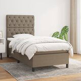 The Living Store Box spring postelja z vzmetnico taupe 80x200 cm blago - Box Spring Postelja, (21513884) Cene