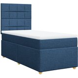  Krevet s oprugama i madracem plavi 100 x 200 cm od tkanine | shoptok.hr