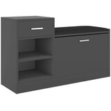 vidaXL Klupa za cipele siva 94,5 x 31 x 57 cm od iverice | shoptok.hr