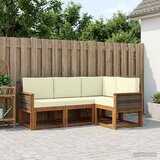  Set vanjskih sofa 5 kom. Prirodna i krem Poliester | shoptok.hr