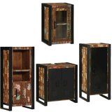 vidaXL Set namještaja za kupaonicu Zidne 4 pcs Čvrsto reciklirano drvo | shoptok.hr