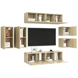  8-dijelni set TV ormarića boja hrasta sonome od iverice | shoptok.hr