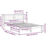  Konstrukcija postelje z vzglavjem Črna 140 x 200 cm blago, (5000084502) | Shoptok.si