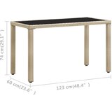  Vrtni stol bež 123 x 60 x 74 cm od poliratana | shoptok.hr
