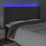  Posteljno vzglavje temno sivo 163x16x118/128 cm žamet, (20793514) | Shoptok.si