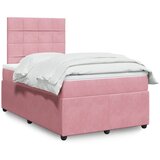 Box spring krevet s madracem ružičasti 120 x 200 cm baršunasti | shoptok.hr