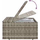  Vrtni tabure s jastukom sivi 55 x 55 x 30 cm od poliratana | Eponuda.ba