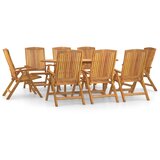  9-dijelni vrtni blagovaonski set od masivne tikovine | shoptok.hr