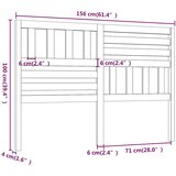  Uzglavlje za krevet boja meda 156 x 4 x 100 cm masivna borovina | shoptok.hr