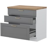 Jela ELEMENT ZA KUHINJO TARA R-90-3MBOX S KOVINSKIMI PREDALI-Grafit mat lak Cene