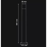  Spoljna svetiljka DALLAS 1xE27/12W/230V IP44 60 cm antracit | Eponuda.com