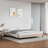 vidaXL Posteljni okvir z vzglavjem kapučino 160x200 cm umetno usnje Cene