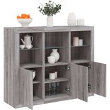  Komoda z LED lučkami 3 kosi siva sonoma inženirski le | Shoptok.si