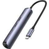 Ugreen 5v1 USB-C Hub, USB 3.0 A+HDMI+RJ45+PD - box Cene