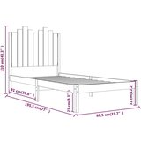 Okvir za krevet od borovine bijeli 75x190 cm 2FT6 jednokrevetni | shoptok.hr