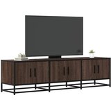 TV ormarić smeđi hrast 150x35x41 cm Konstruirano drvo i metal | shoptok.hr