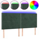 Maison Chic led posteljno vzglavje - vzglavna omarica - nočna omarica temno zeleno 180x5x118/128 cm žamet, (21711419) Cene