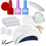Rosfix Set: UV lampa 24/48W ,,Bela princesa'' + 3x hibridni laki - baza, top, rdeča + leseni palčki + 10x bloki + 10x pilniki + 500 kosov vatiranih bl, (21656475) | Shoptok.si