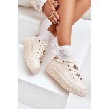 EVENTO PE1 Women's Sneakers With Ribbons Beige Grelesi | Eponuda.ba