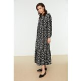 Trendyol Black Patterned Crew Neck Woven Dress | Eponuda.ba