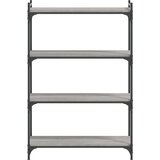 vidaXL Knjižna omara 4-nadstropna siva sonoma 80x30x120 cm inž. les | Shoptok.si
