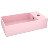  Kopalniški umivalnik z luknjo keramičen mat roza, (21409318) | Shoptok.si