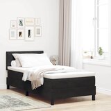 LED Box Spring Krevet s LED trakama Crna 100 x 200 cm Baršun | Shoptok.si