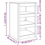 vidaXL Zunanja kuhinjska omarica 55x55x92 cm trden les douglas | Shoptok.si