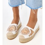Gemre White espadrilles with embroidery on a platform Lorina | shoptok.hr