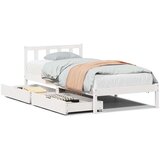 vidaXL Okvir kreveta bez madraca bijeli 75 x 190 cm masivna borovina | shoptok.hr