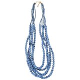 Isla Bonita By Sigris Ogrlice Ogrlica Iz PVC-ja In Bombaža Modra | Shoptok.si