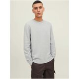 Jack & Jones Light Grey Ribbed Basic Sweater Otto - Men | Shoptok.si