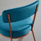 Bessagi Home stol pamela, barve petroleja, žamet | Shoptok.si