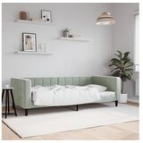 vidaXL Raztegljiva postelja svetlo siva 90x190 cm žamet Cene